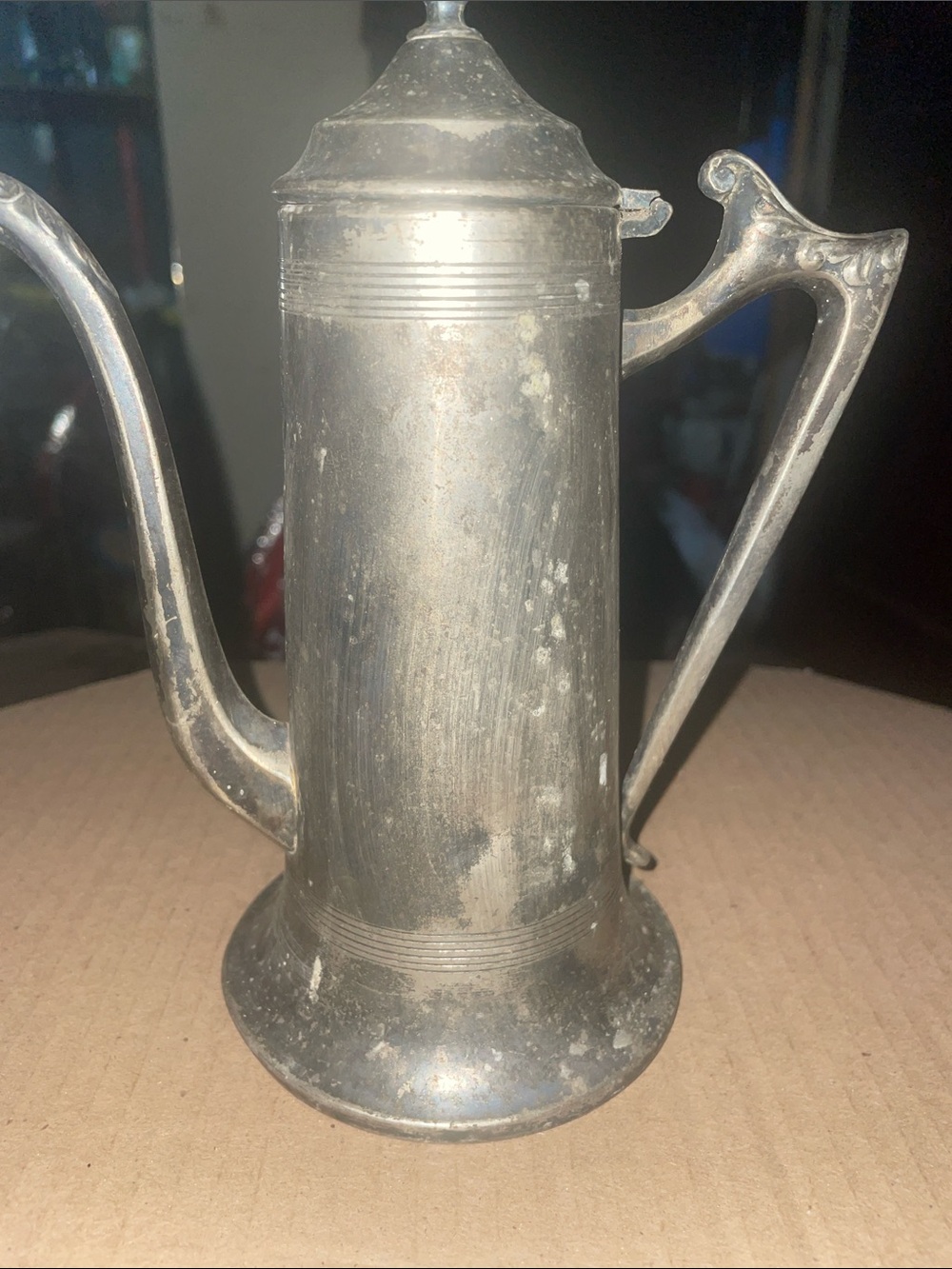 Vintage Metal Coffee/Tea Pot - Silver Tone